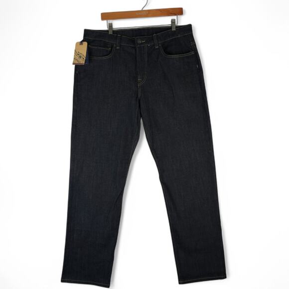 Buffalo David Bitton Jeans Mens 36x32 Ben Stretch Relaxed Tapered Dark Wash New
